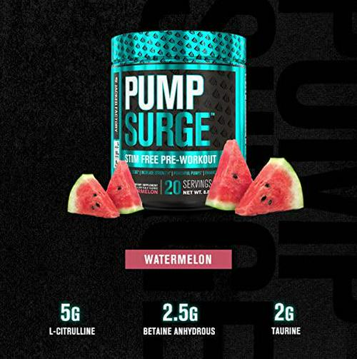 Nitrosurge Pre-Workout and Pumpsurge Caffeine-Free Pre-Workout - Morning and Night Bundle for Increased Focus, Stamina, Endless Energy and Powerful Pumps - Watermelon Flavor