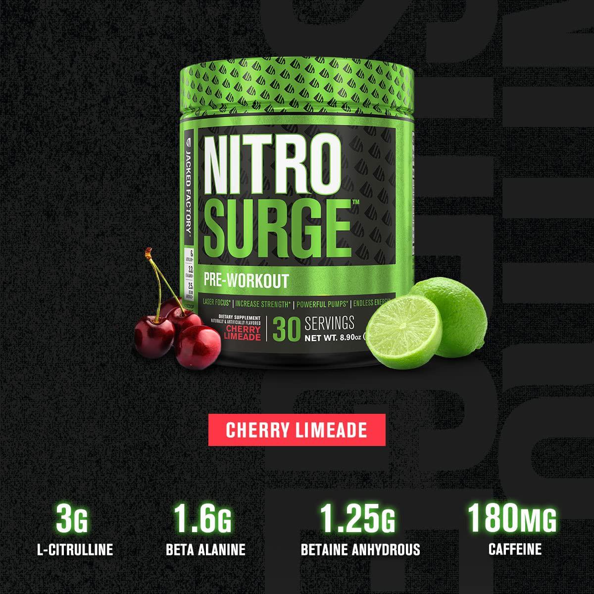Nitrosurge Pre-Workout Supplement and Growth Surge Post Workout Muscle Builder Bundle
