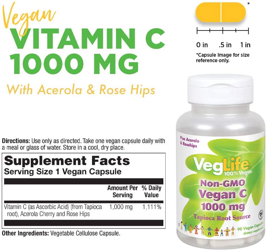 Non-GMO Vegan C Tapioca VegLife 90 VCaps