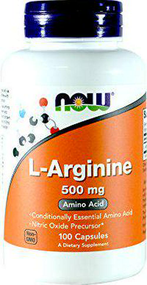 Now Foods Arginine 500mg, 100 Capsules (Pack of 2)