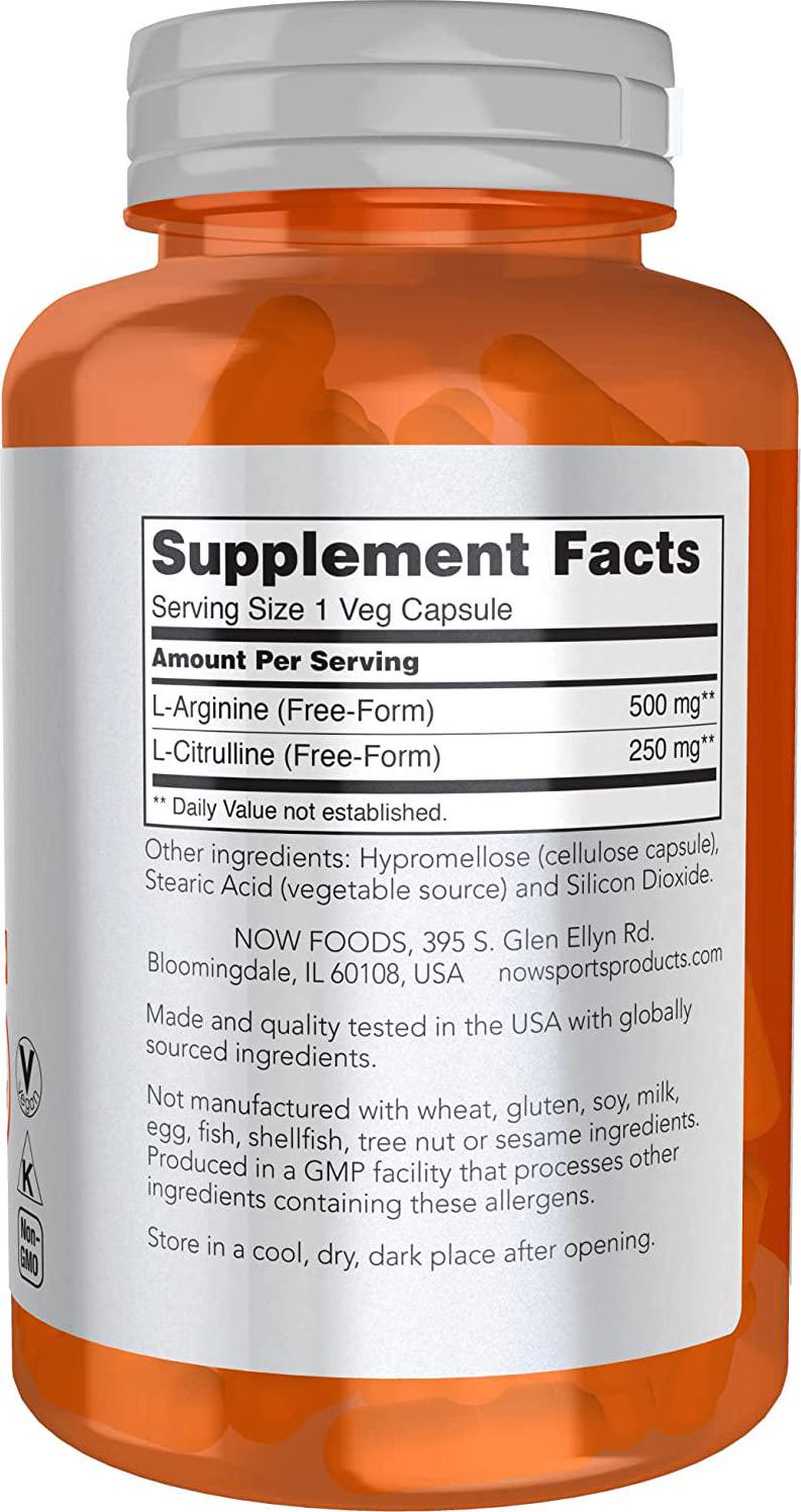 Now Foods Arginine and Citrulline Veg Capsules