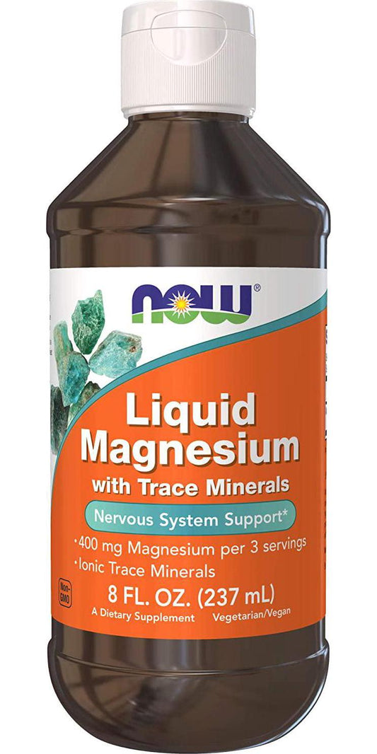 Now Foods Liquid Magnesium with Trace Mineral, 8 Ounce