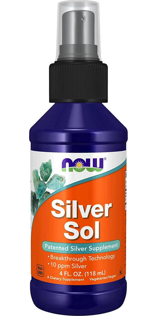 Now Foods Silver Sol 10 PPM Liquid, 4 Ounce
