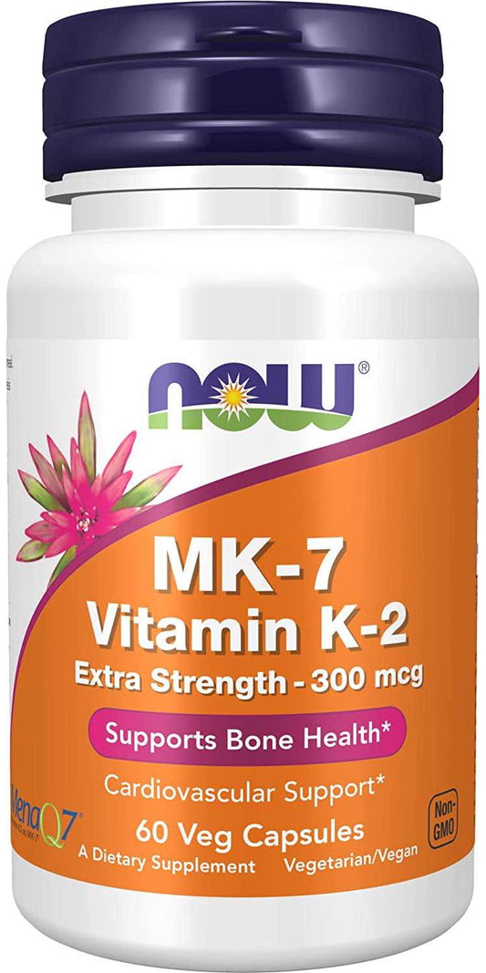 Now Foods Supplements, Vitamin K2 (mk-7) 300 Mcg, Extra Strength, Supports Bone Health, Veg Capsule, 60 Count