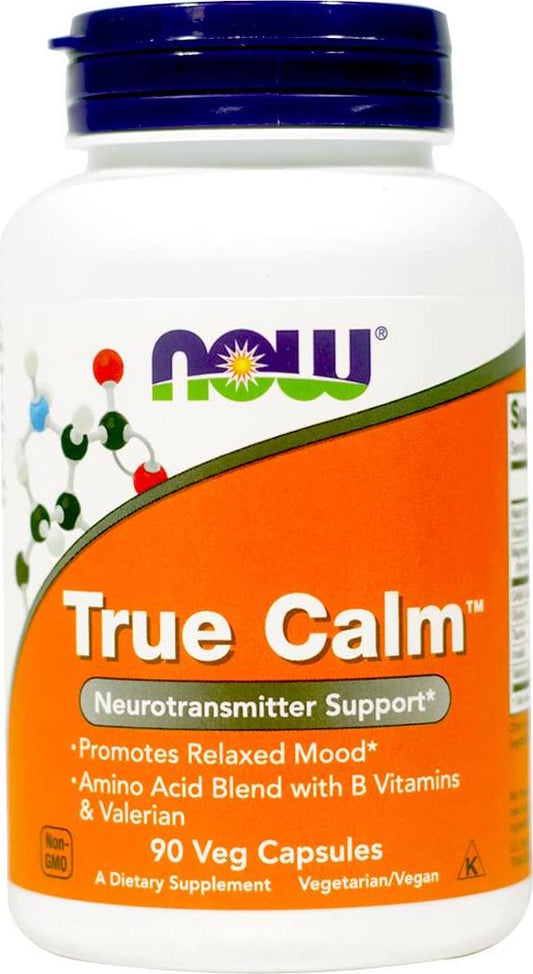 Now Foods True Calm Amino Relaxer, 90 Veg Capsules (Pack of 2)