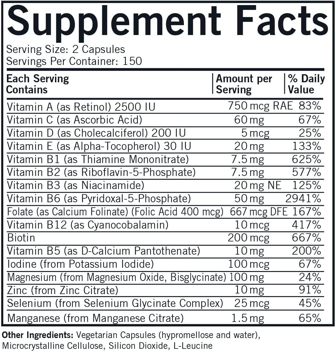 Nu-Thera with 50 mg P-5-P - Hypoallergenic