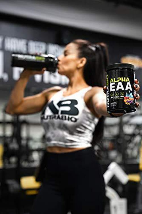 NutraBio Alpha EAA - All-Day Aminos - Recovery, Energy, Focus, and Hydration Supplement - Full Spectrum EAA BCAA Matrix, Electrolytes, Nootropics, Coconut Water - 30 Servings - Dragon Fruit