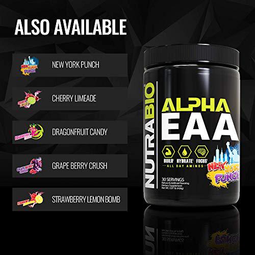 NutraBio Alpha EAA - All-Day Aminos - Recovery, Energy, Focus, and Hydration Supplement - Full Spectrum EAA BCAA Matrix, Electrolytes, Nootropics, Coconut Water - 30 Servings - Dragon Fruit
