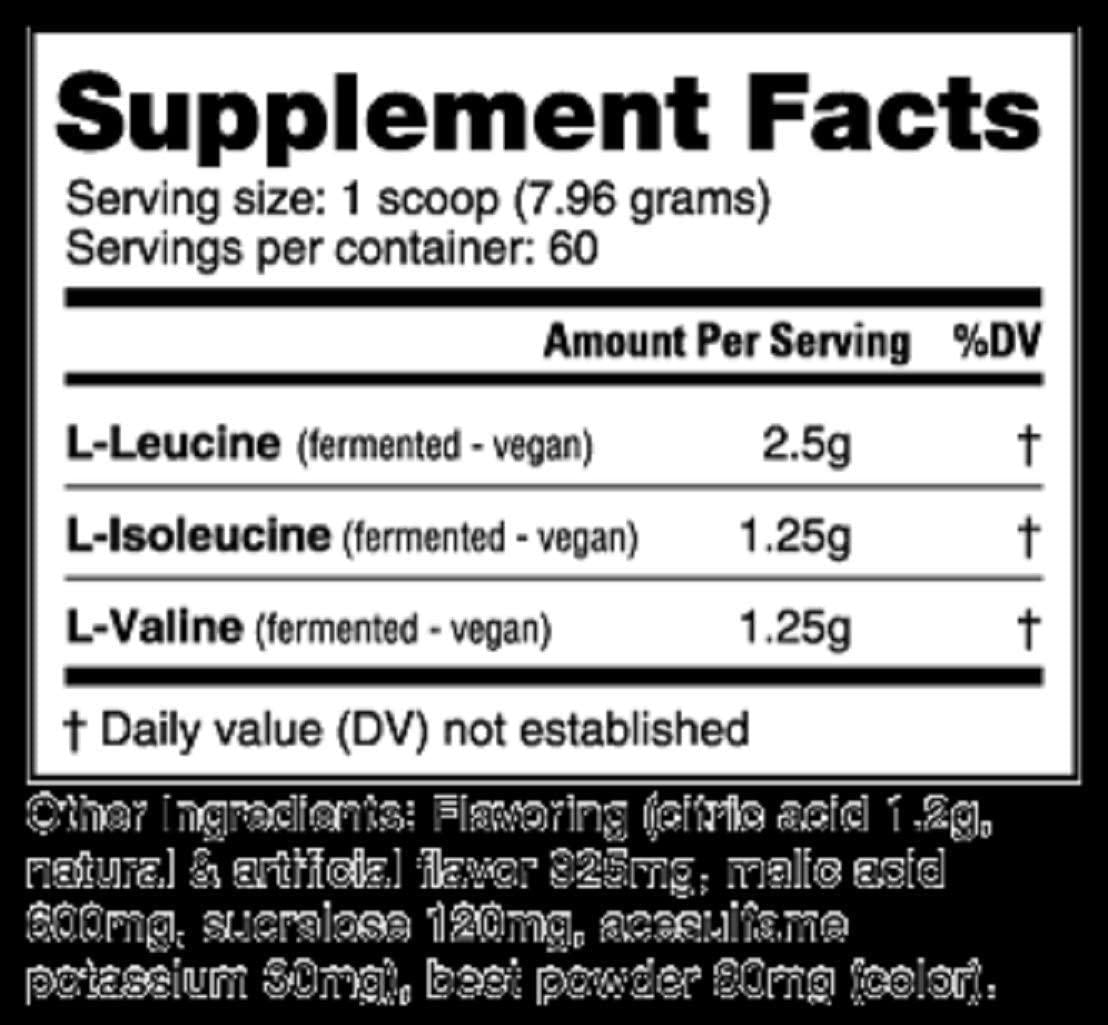 NutraBio BCAA 5000 Powder - Vegan Fermented BCAAs - Supports Lean Muscle Growth, Recovery, Endurance - Zero Fat, Sugar, and Carbs - 60 Servings - Strawberry Lemon Bomb