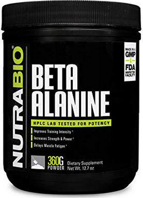 NutraBio Beta Alanine Pre-Workout Supplement - 360g Powder