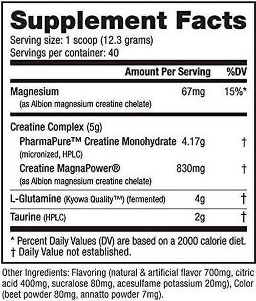 NutraBio CGT-MAX (Fruit Punch) - Creatine, Glutamine, and Taurine Powder