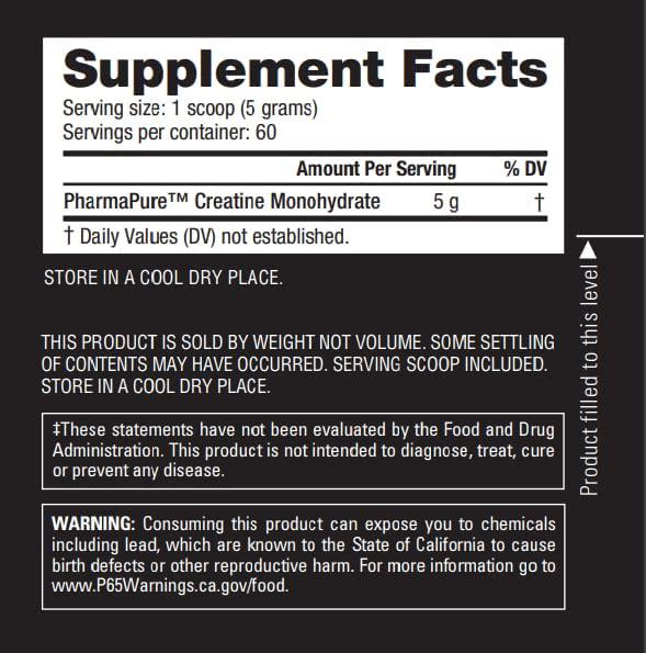 NutraBio Creatine Monohydrate - Pure Grade - Supports Muscle Energy and Strength - (300 Grams) - Unflavored, HPLC Tested (300g)