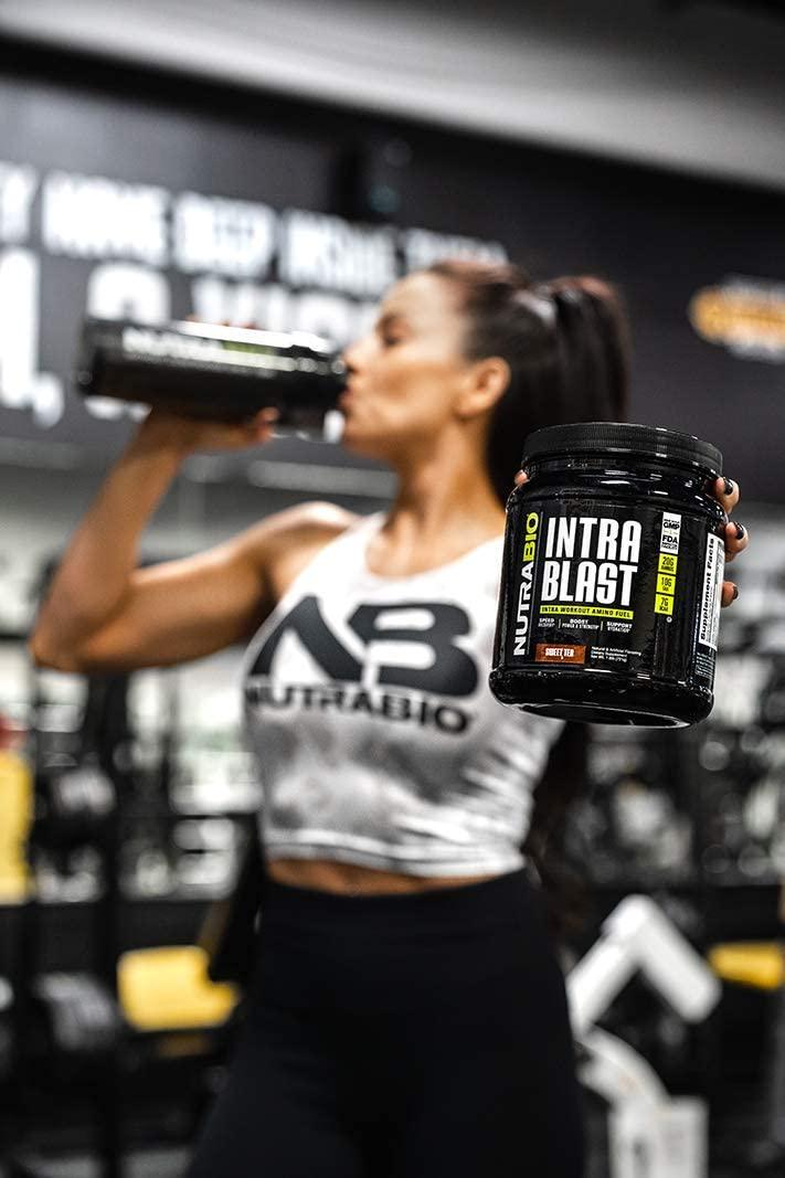 NutraBio Intra Blast - Advanced Electrolyte Performance Matrix - Amino Acid, EAA/BCAA Formula - Non-GMO, Gluten Free, Intra and Pre Workout Powder - 30 Servings - Sweet Tea
