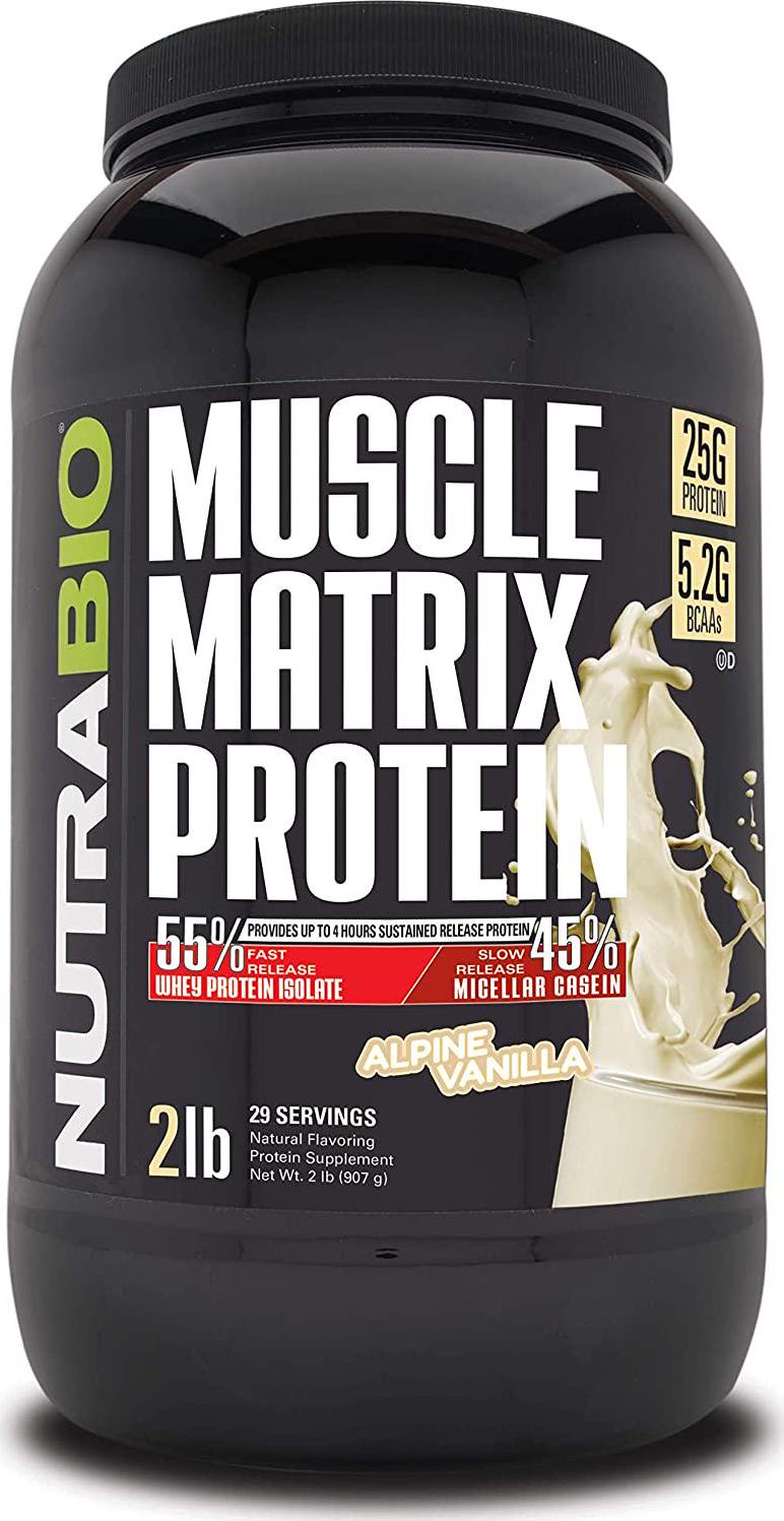 NutraBio - Muscle Matrix Protein Powder Alpine Vanilla - 2 lbs.