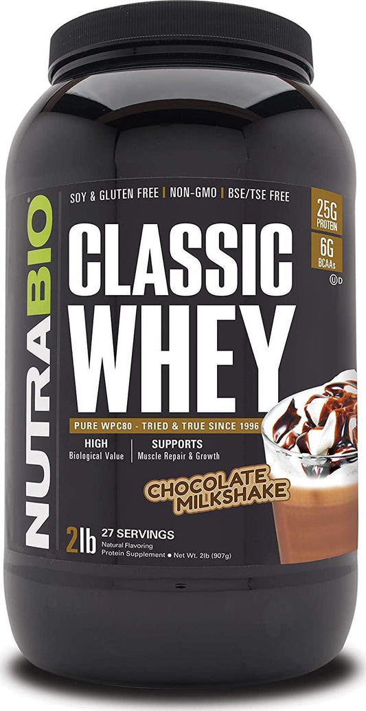 NutraBio - Whey Protein Concentrate Powder Chocolate - 2 lbs.