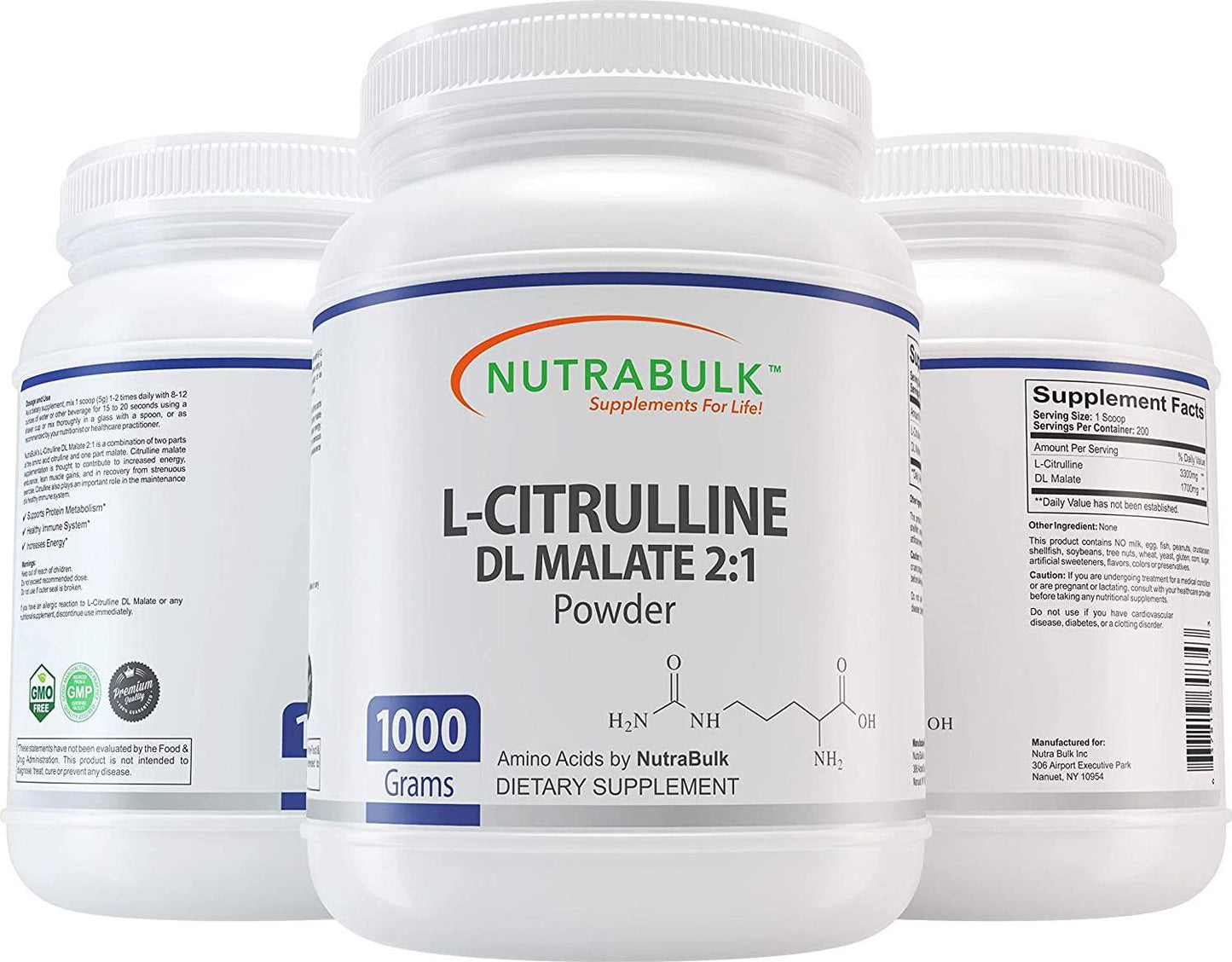NutraBulk L-Citrulline DL-Malate 2:1 PowderÂ 1000 Gram