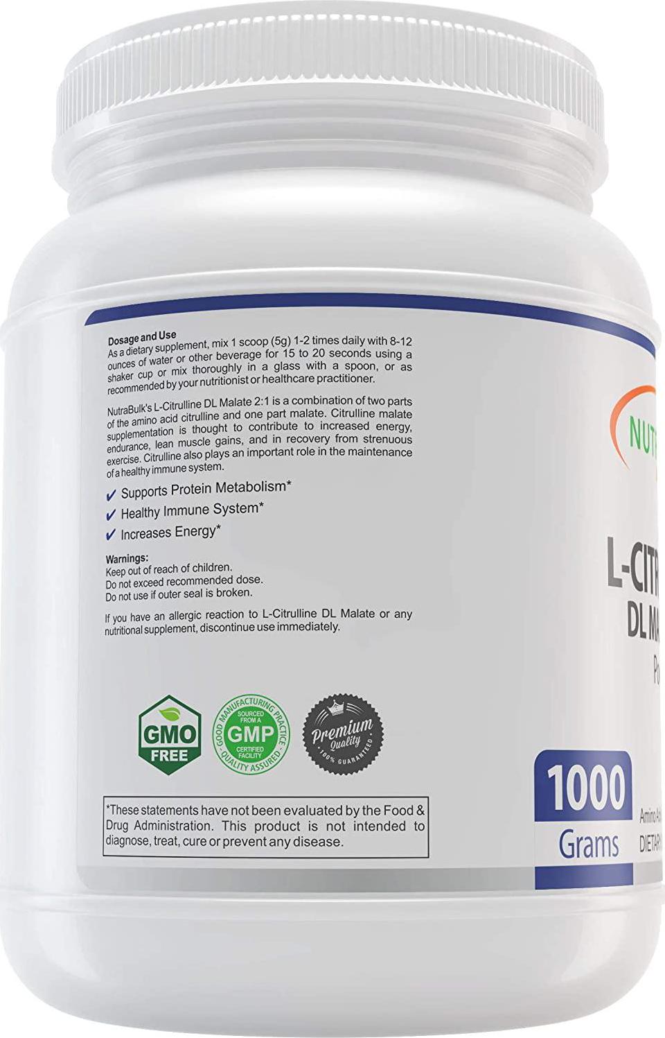 NutraBulk L-Citrulline DL-Malate 2:1 PowderÂ 1000 Gram