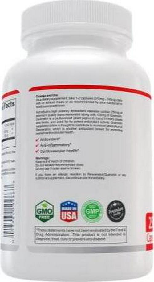 NutraBulk Resveratrol 250mg / Quercetin 120mg Capusules 250 Count