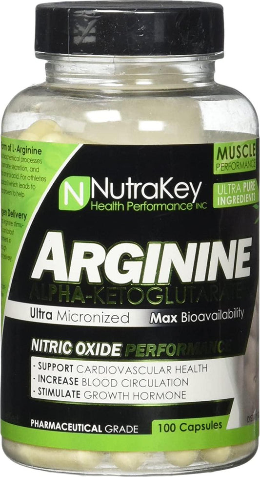 NutraKey Arginine 500mg, 100 Count