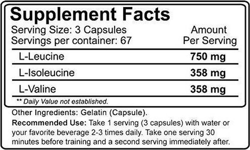 NutraKey BCAA 1500mg, 200 Count