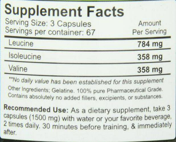 NutraKey BCAA 1500mg, 200 Count