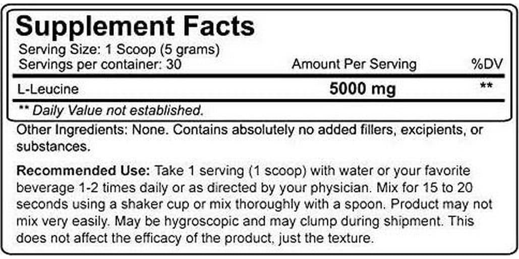 NutraKey Leucine, 150 Gram
