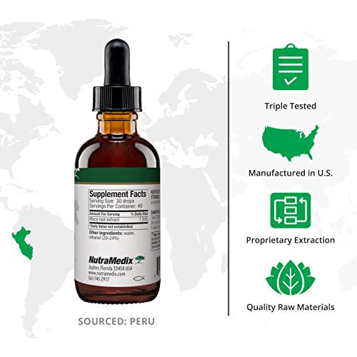 NutraMedix Maca Tincture - Peruvian Maca Root Extract Drops (2 Ounces, 60 Milliliters)
