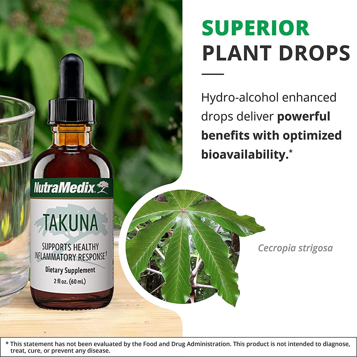 NutraMedix Takuna - Cecropia strigosa Bark Extract, Microbial + Immune Defense (2 Ounces, 60 Milliliters)