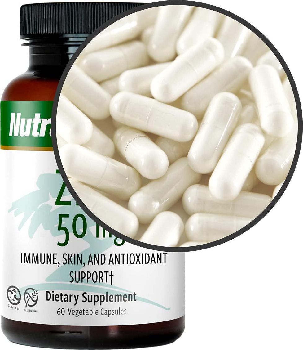 NutraMedix Zinc 50mg - Bisglycinate Chelate Immune, Skin and Antioxidant Support (60 Vegetarian Capsules)