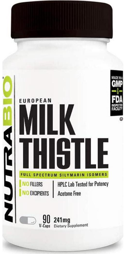 Nutrabio Milk Thistle (European) 90 Vegetable Capsules, 241mg