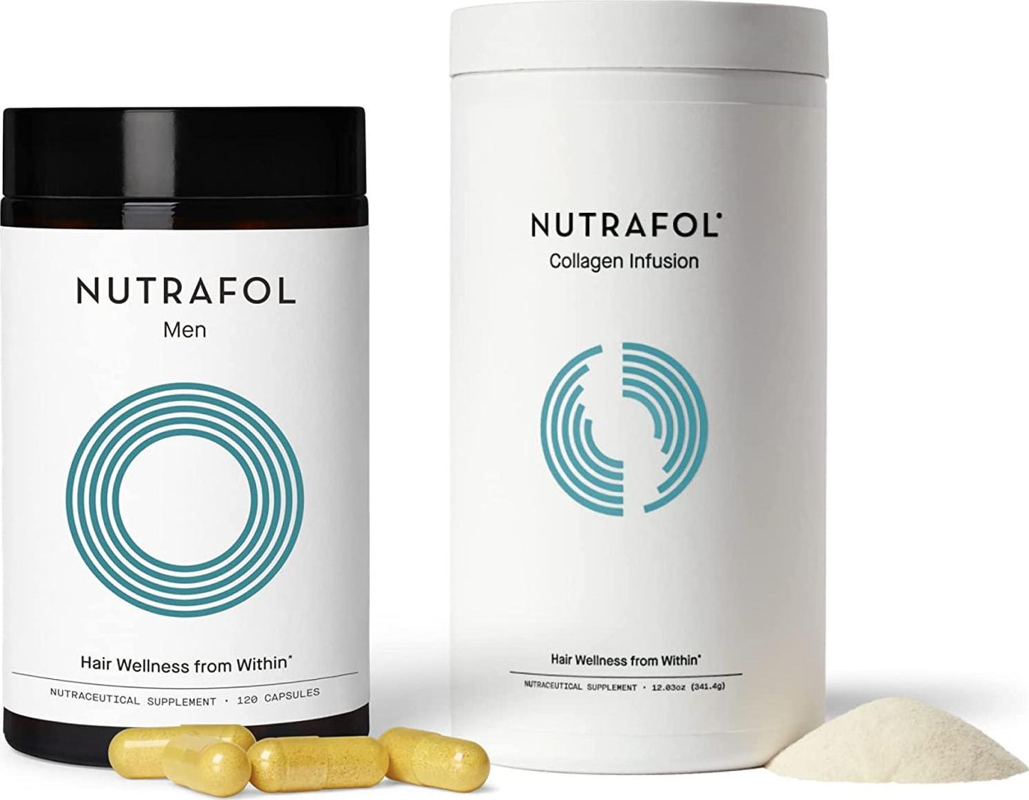 Nutrafol Men Clinically Effective Hair Supplement and Physician-Formulated Collagen Infusion for Stronger Hair That Stays Put