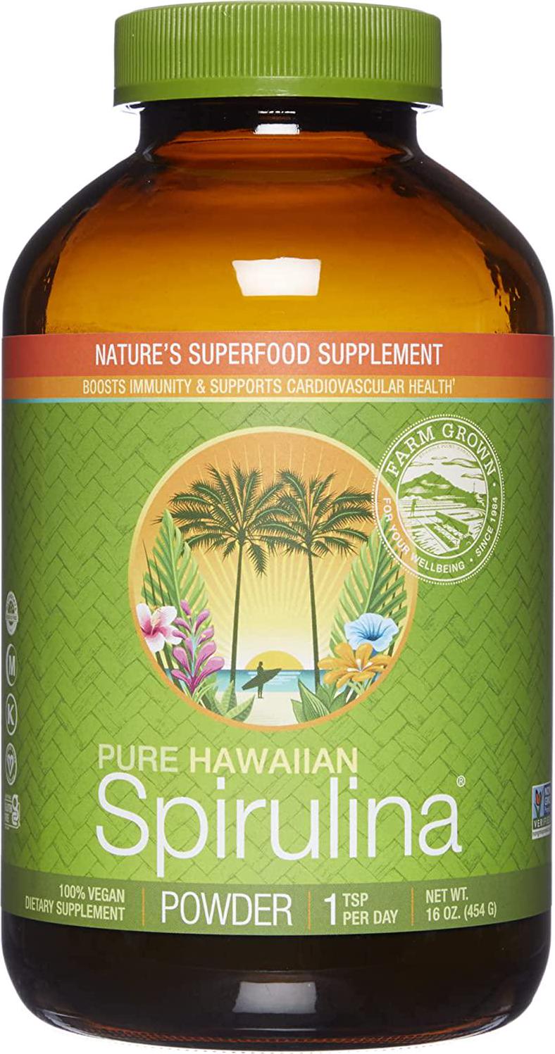 Nutrex Hawaii, Pure Hawaiian Spirulina Powder, Vegan, Supports Immune System, Heart, Cells and Energy, 16 Ounce