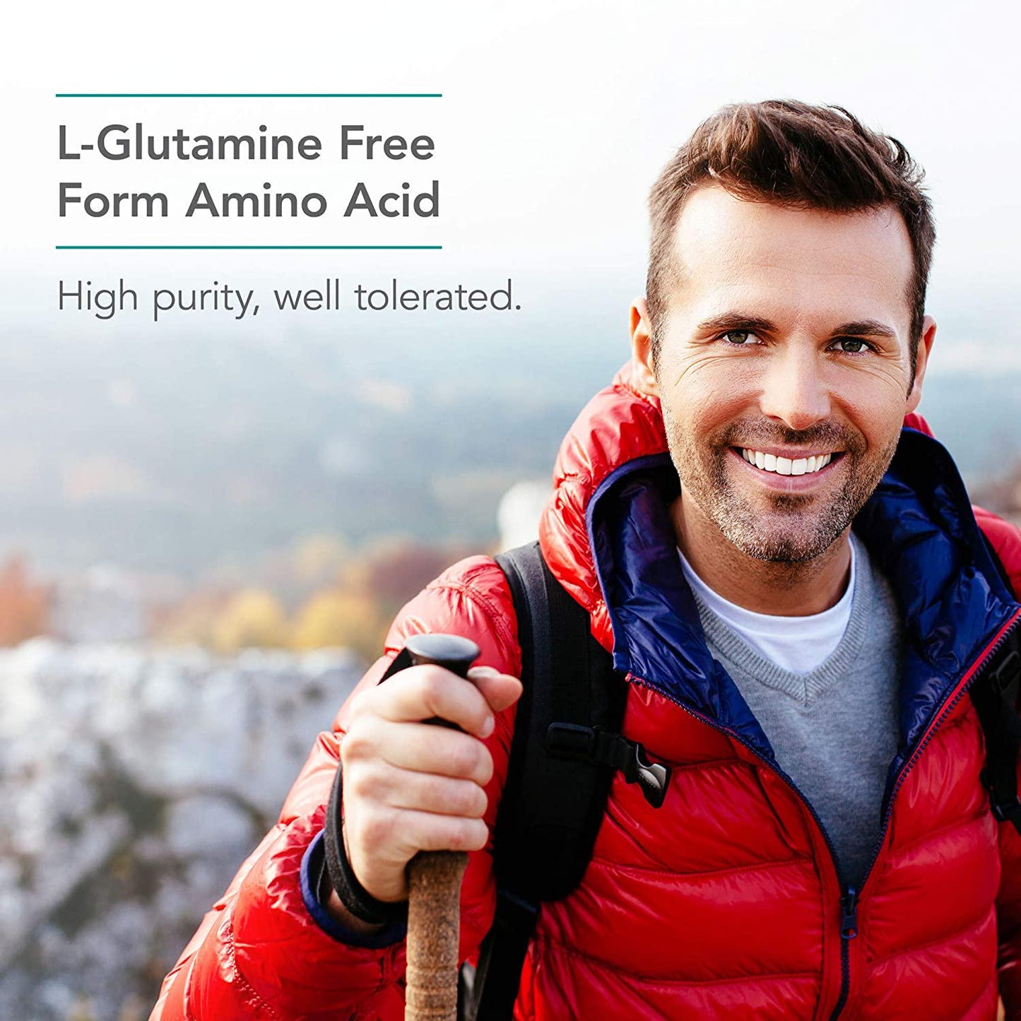 NutriCology L-Glutamine 800mg - Brain and GI Tract Fuel - Amino Acid - 250 Vegetarian Capsules