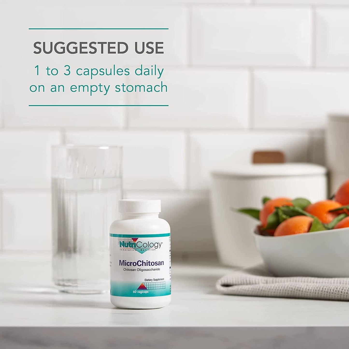 NutriCology MicroChitosan - Small Particle Chitosan from Shellfish - 60 Vegicaps