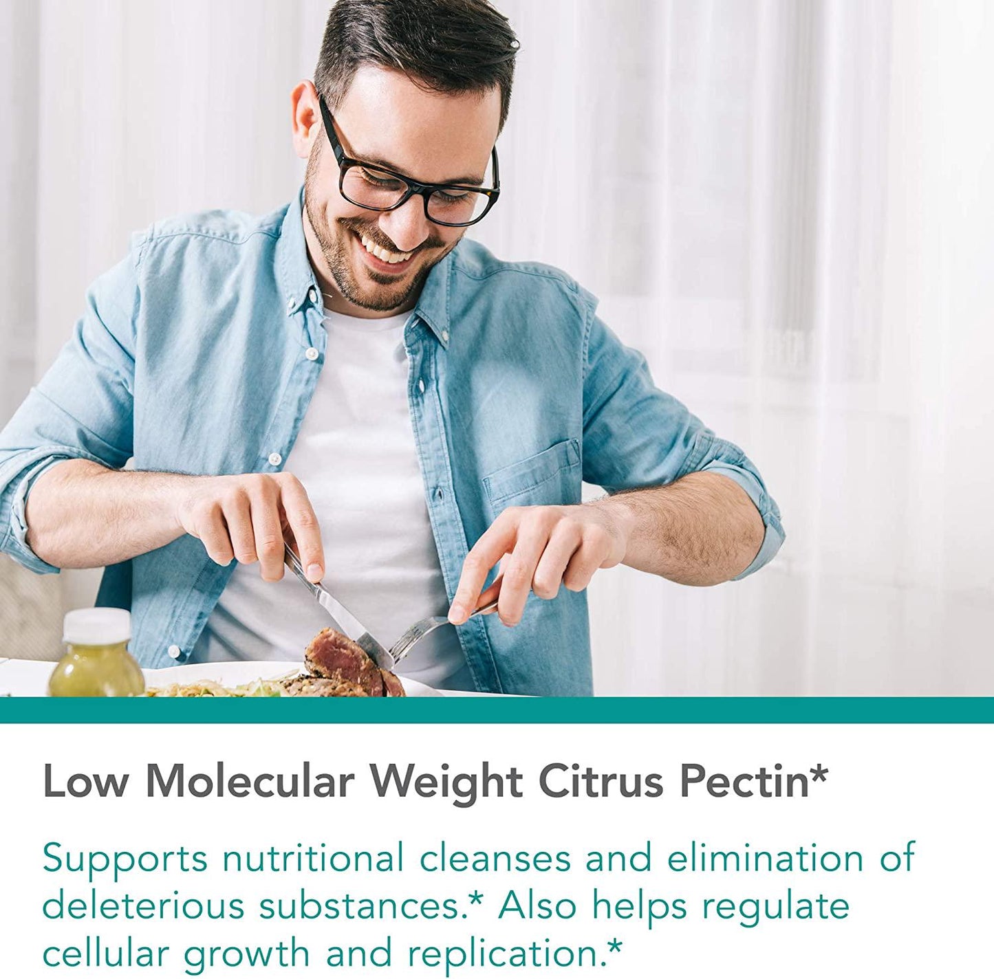 NutriCology Modified Citrus Pectin - Low Molecular Weight, Cleansing - 120 Vegetarian Capsules