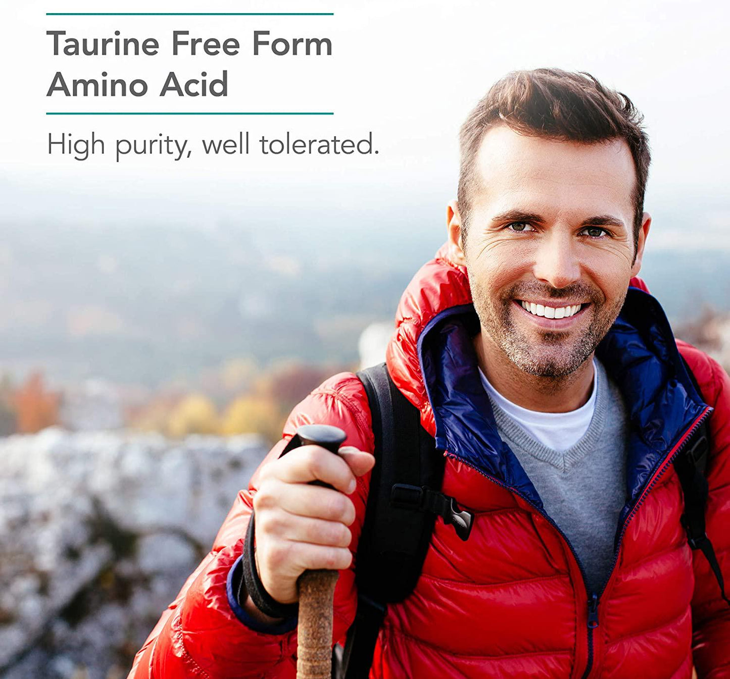 NutriCology Taurine 1000 mg - Energy, Cardiovascular Support - 250 Vegetarian Capsules