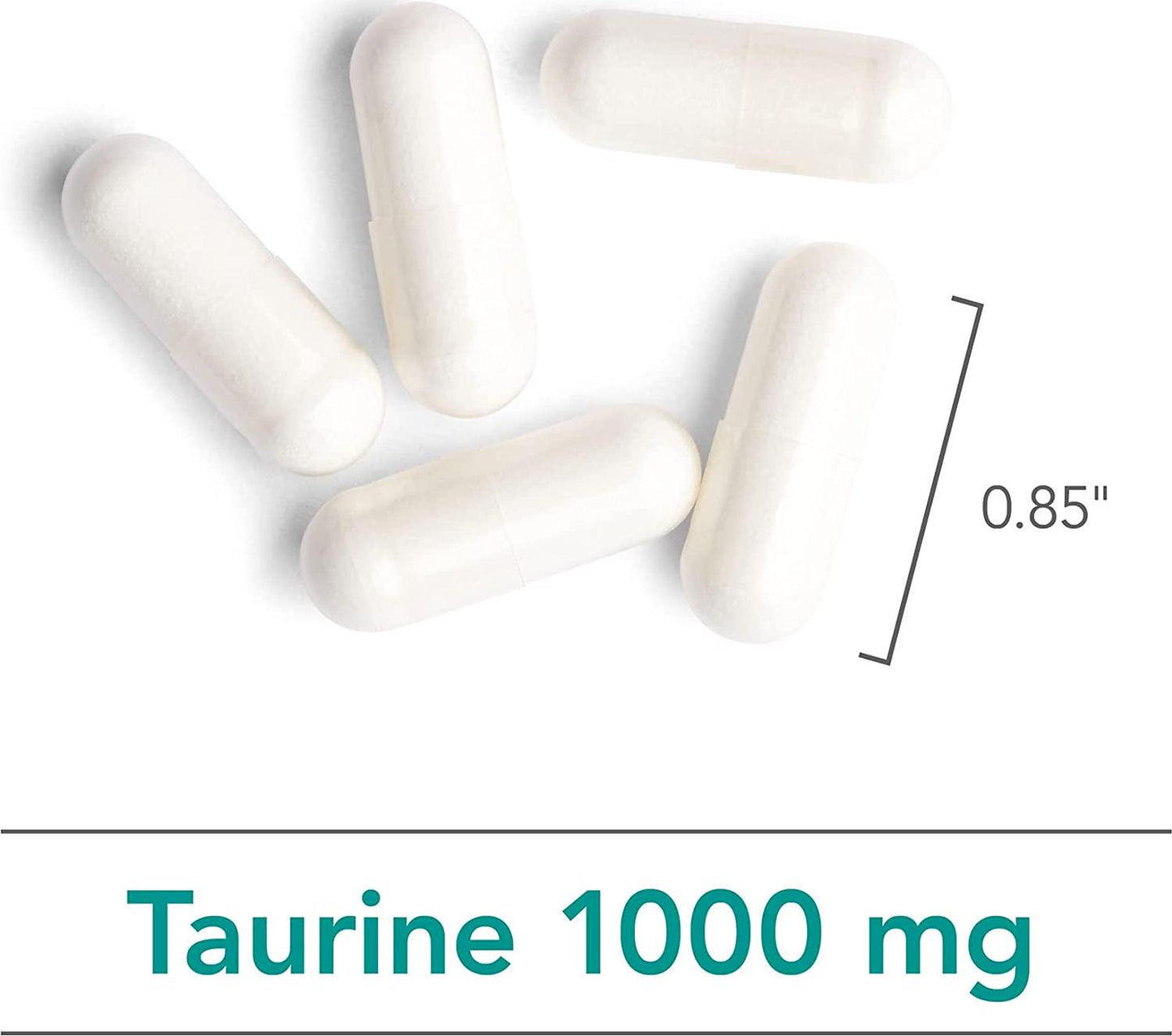 NutriCology Taurine 1000 mg - Energy, Cardiovascular Support - 250 Vegetarian Capsules