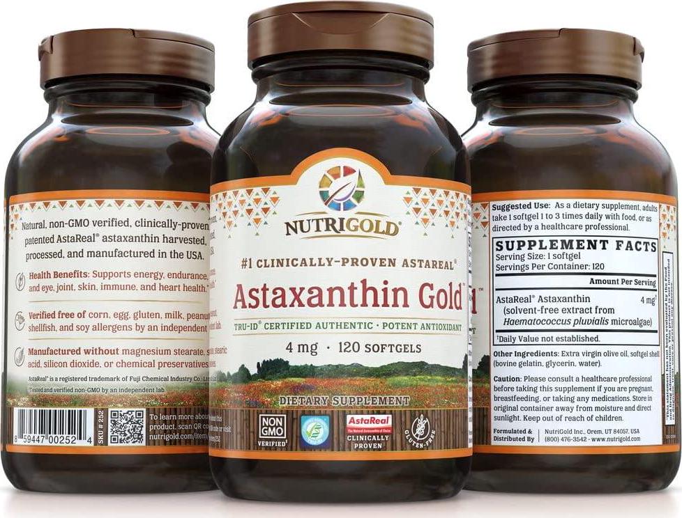 NutriGold Astaxanthin 4mg Softgels