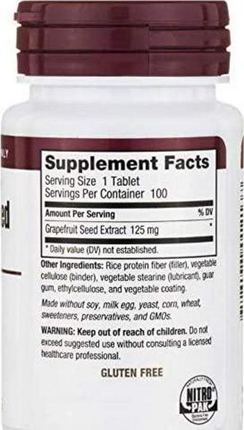 Nutribiotic, Inc. - Grapefruit Seed Extract Tablets, 125 mg, 100 tabs.