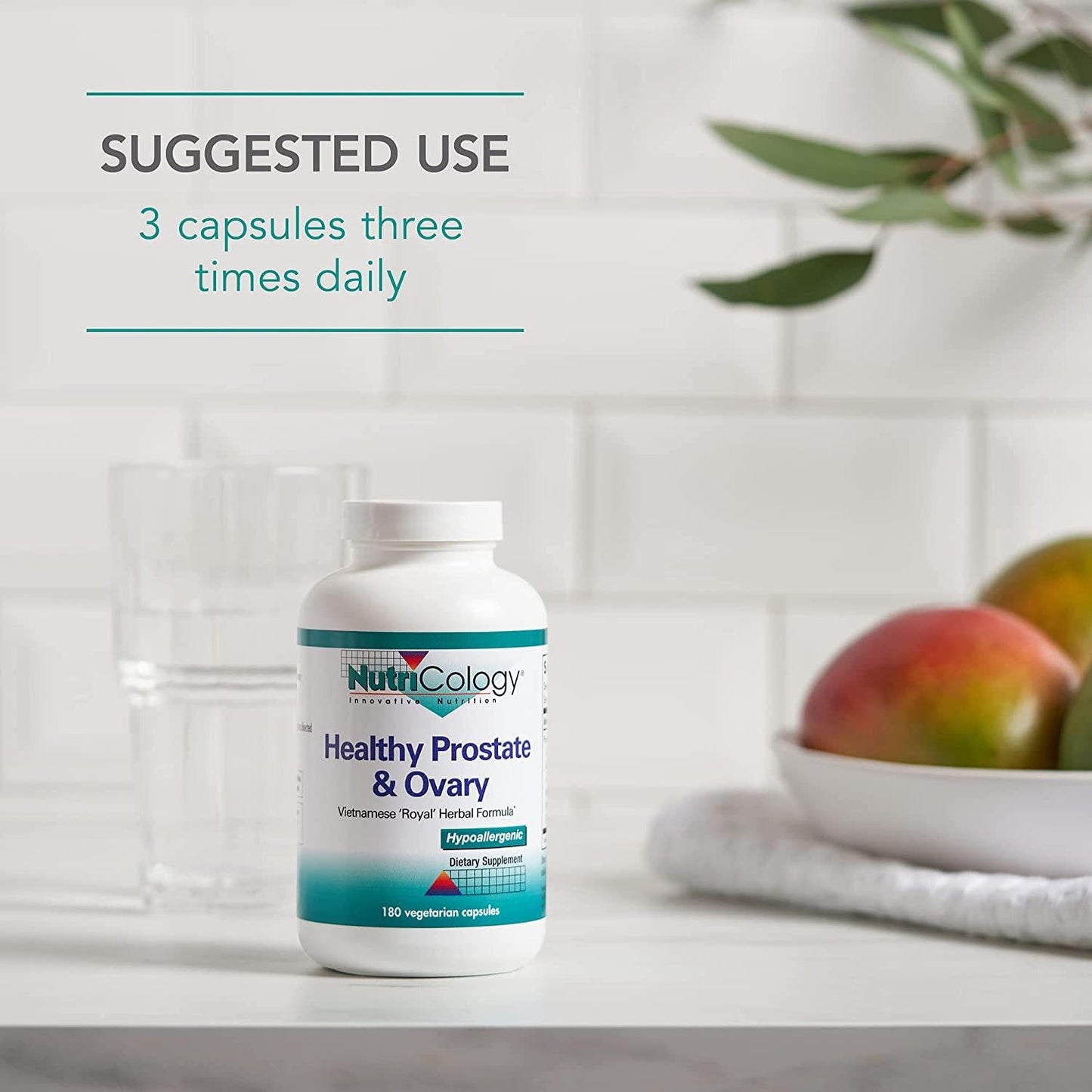 Nutricology Healthy Prostate and Ovary Veg-Capsules, 180 Count