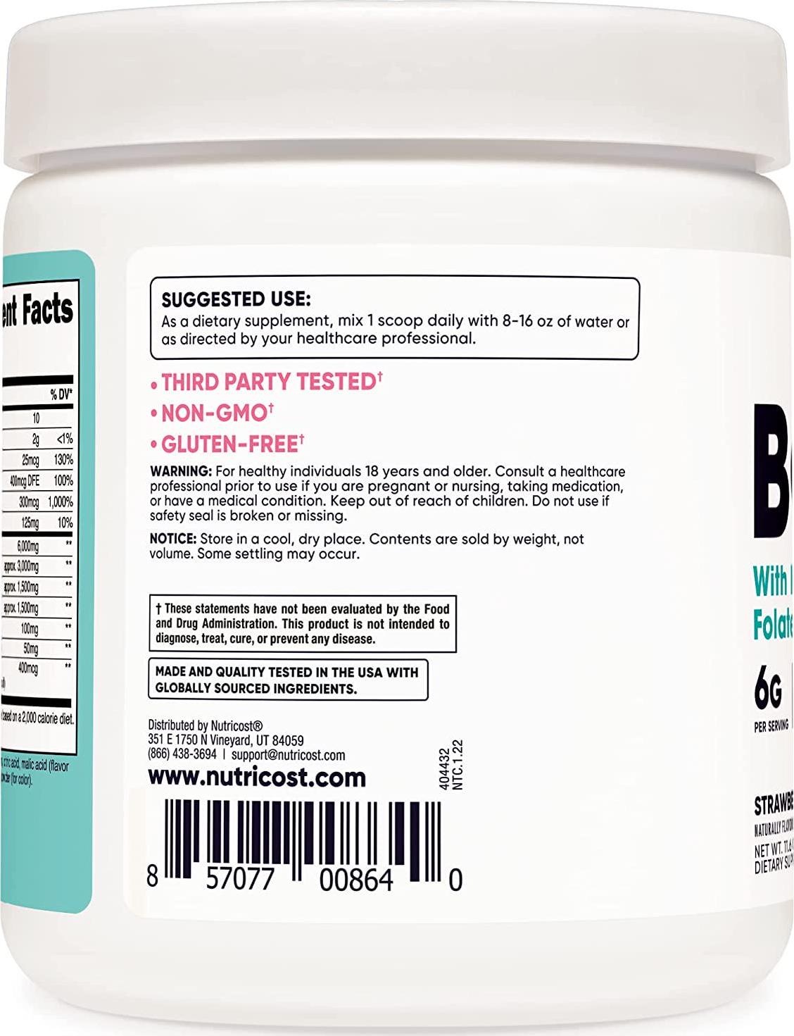 Nutricost BCAA for Women (Strawberry Lemonade, 30 Servings) - Formulated Specifically for Women - Non-GMO and Gluten-Free