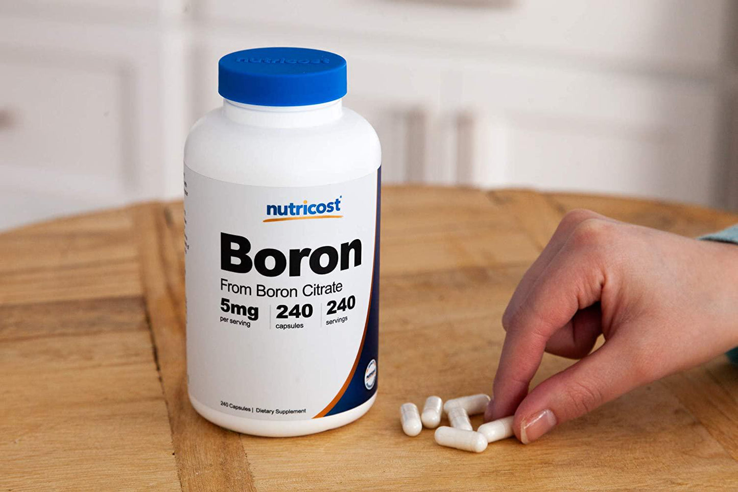 Nutricost Boron Capsules 5mg, 240 Veggie Capsules - Gluten Free, Non-GMO
