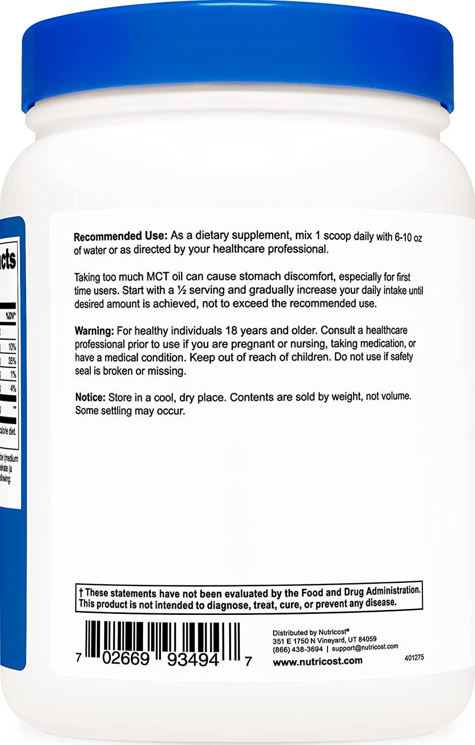 Nutricost C8 Mct Oil Powder - 95% C8 Mct Oil Powder