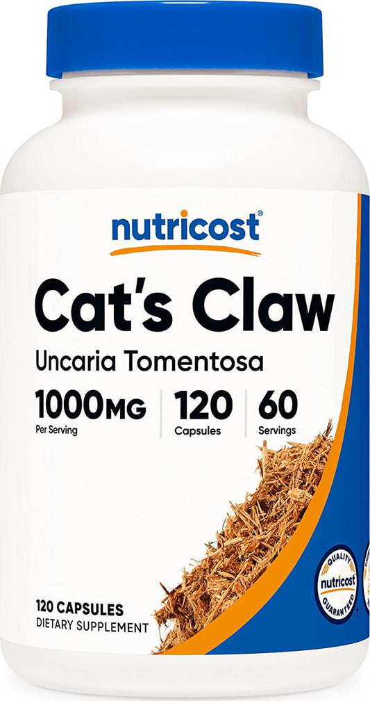 Nutricost Cat's Claw 1000mg, 120 Capsules - Veggie Caps, Non-GMO and Gluten Free