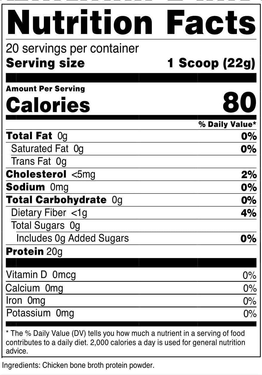 Nutricost Chicken Bone Broth Protein Powder (20 Serv) - Gluten Free and Non-GMO (Unflavored)