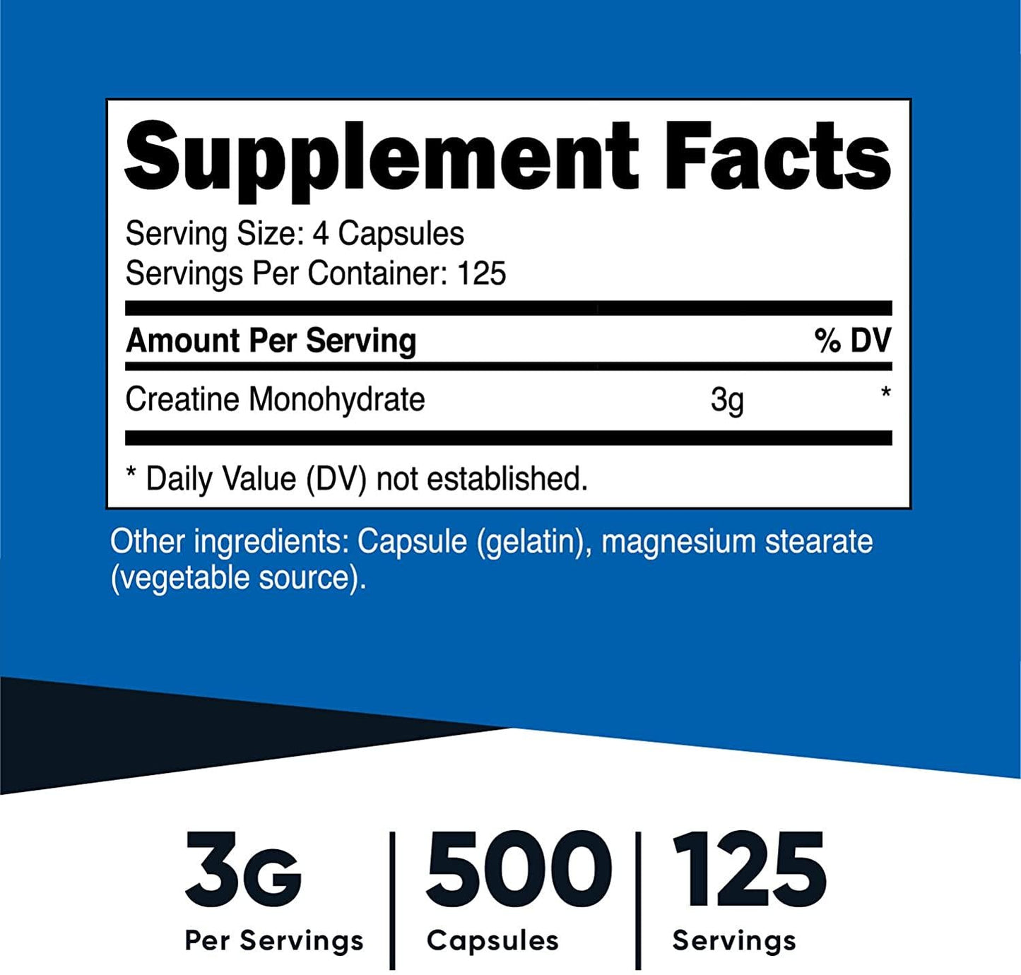 Nutricost Creatine MonohydrateCapsules 1 Bottle