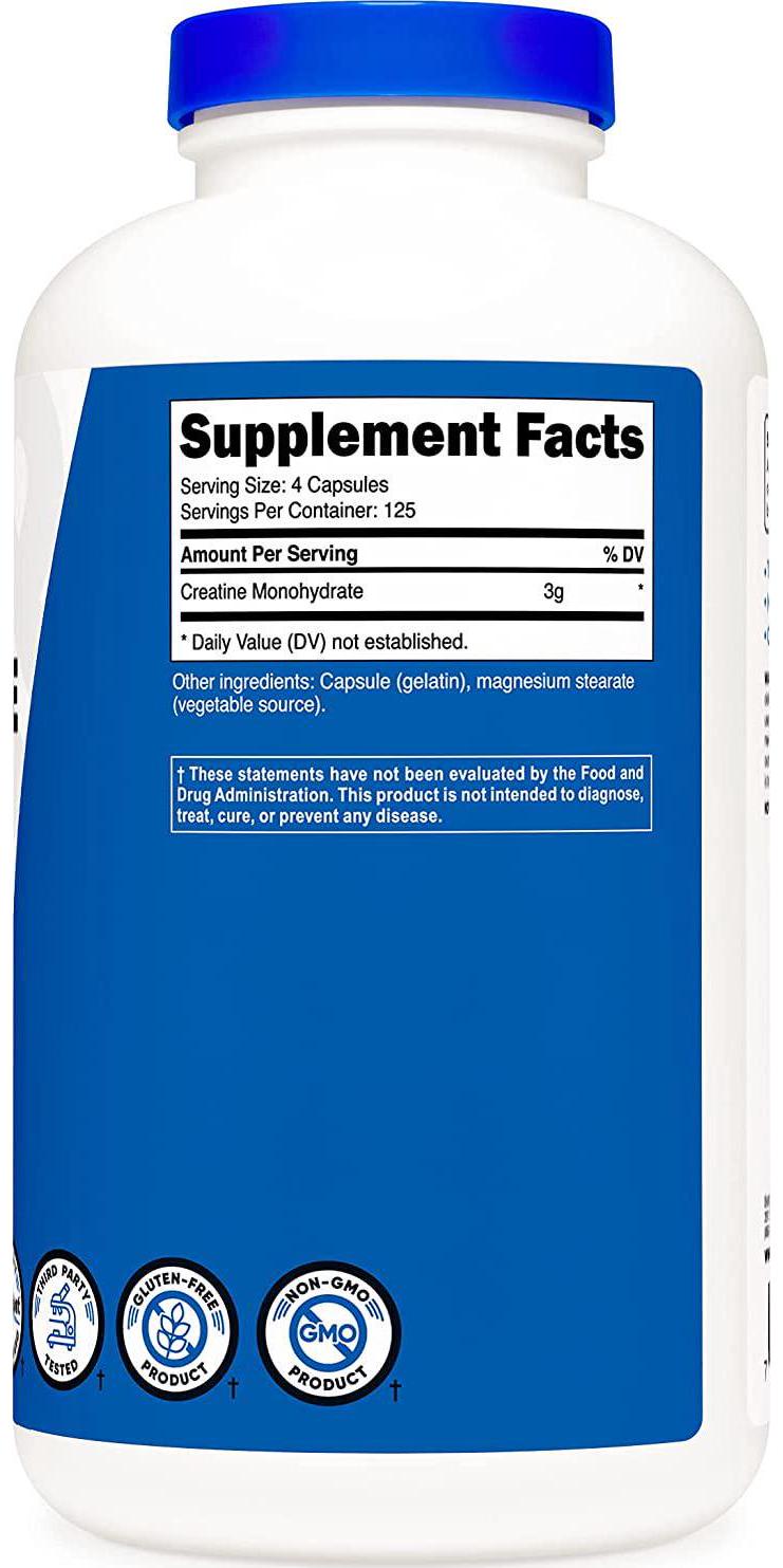 Nutricost Creatine MonohydrateCapsules 1 Bottle