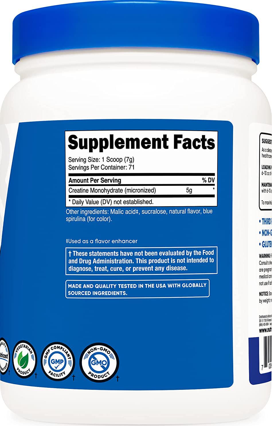 Nutricost Creatine Monohydrate (500 Grams) (Fruit Punch)