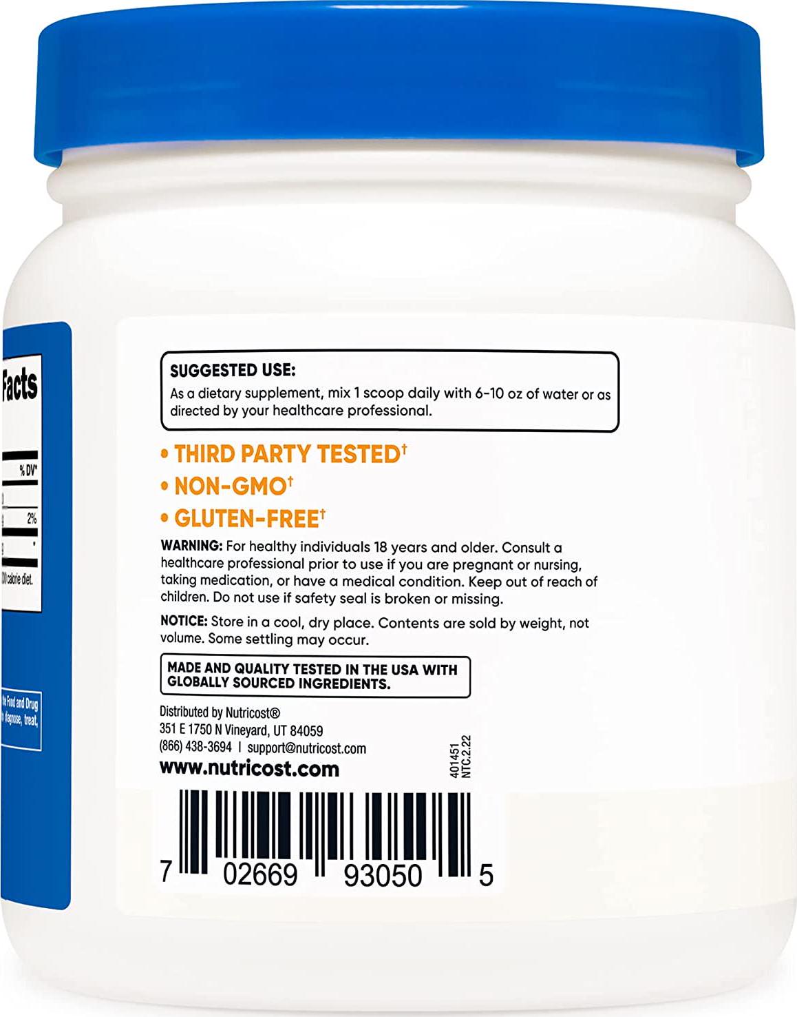 Nutricost D-Ribose Powder 500 Grams - 5000mg Per Serving, Non-GMO (500 Grams)