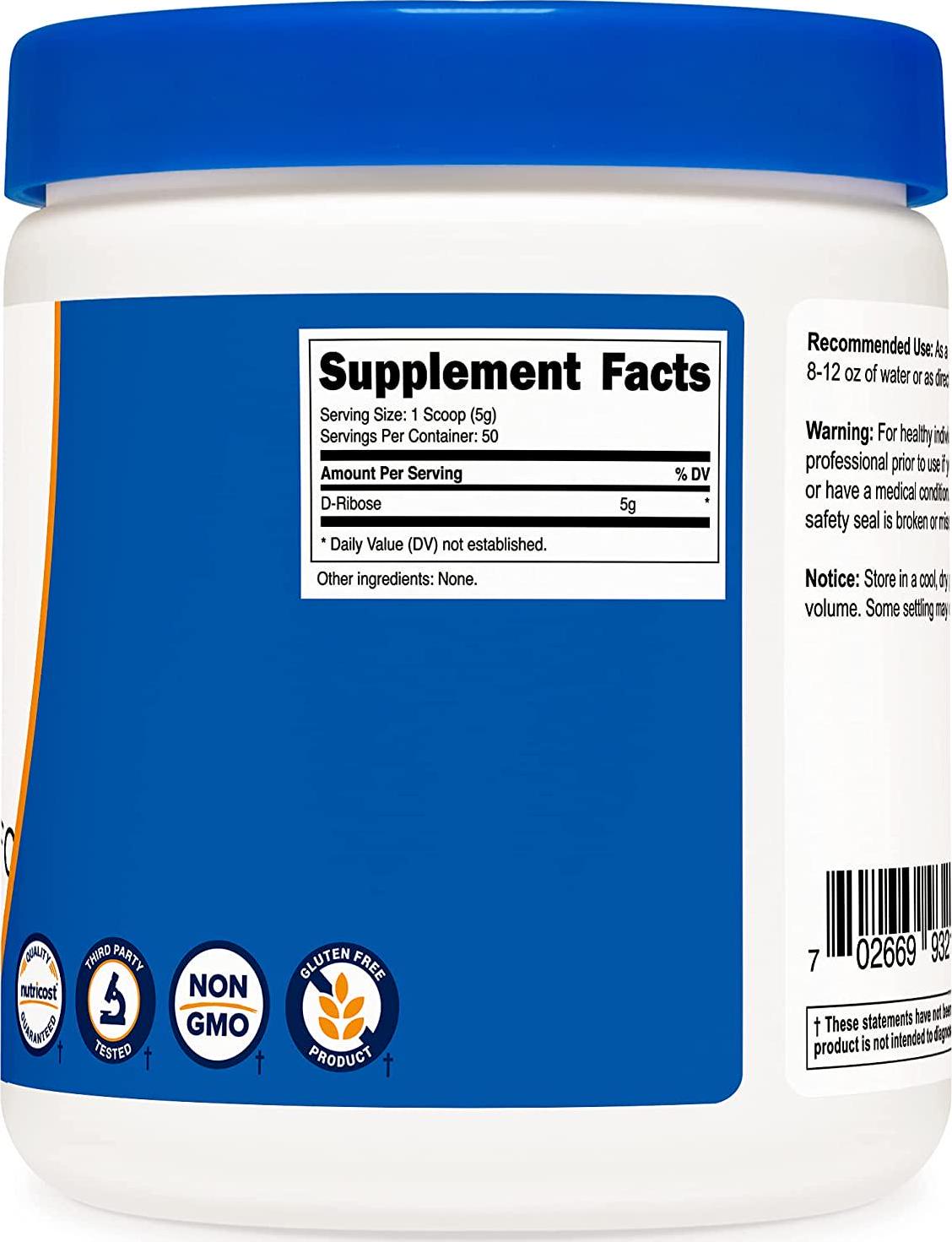 Nutricost D-Ribose Powder (250 Grams)